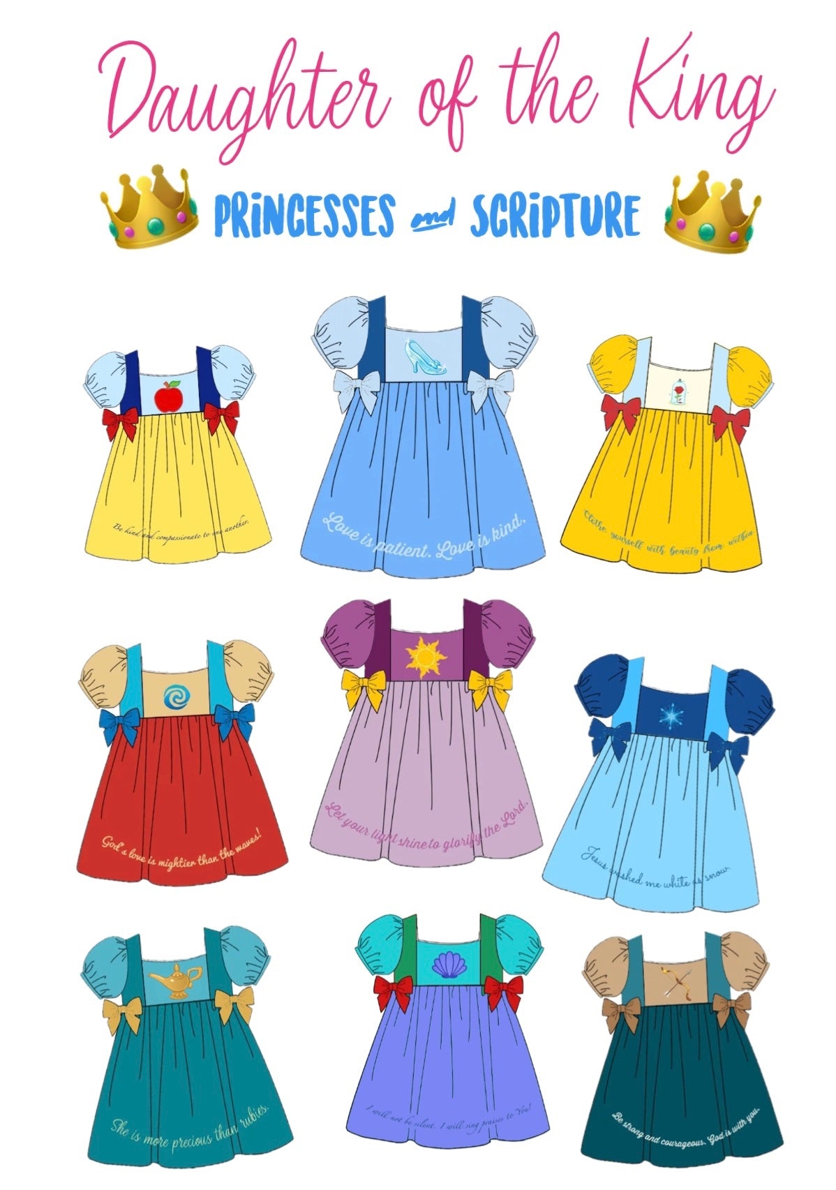 Daughter of the KING - Scripture Princess Dresses PREORDER ETA May