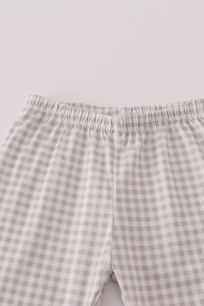 Sage turkey french knot ruffle pants set
