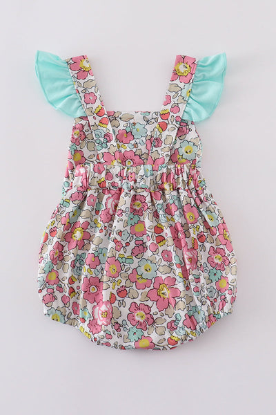 Pink floral print bubble
