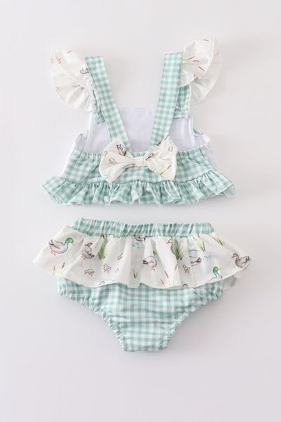 Sage duck 2pc girl swimsuit