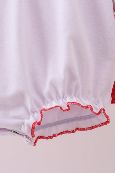 White bow ruffle bubble