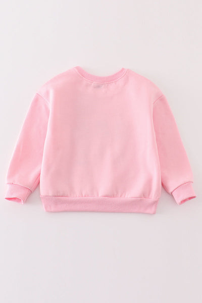 Pink nutcracker embroidery mom&me fleece sweatshirt