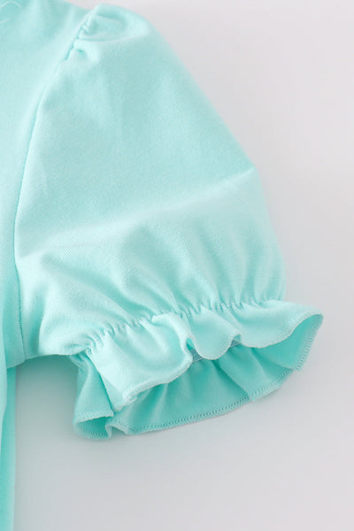Mint bunny sequin girl set