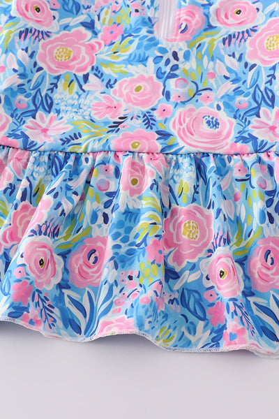 Blue blossom charm girl 2pc swimsuit