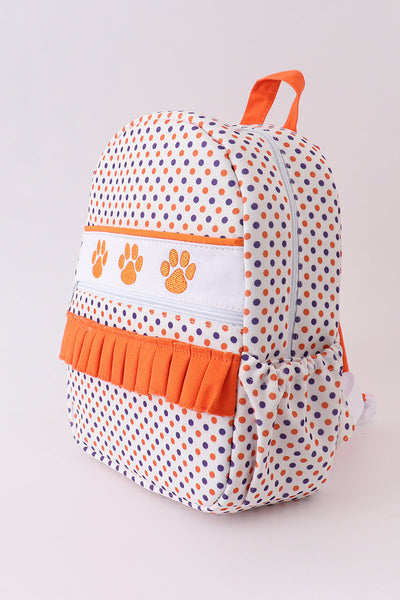Clemson university embroidery girl schoolbag