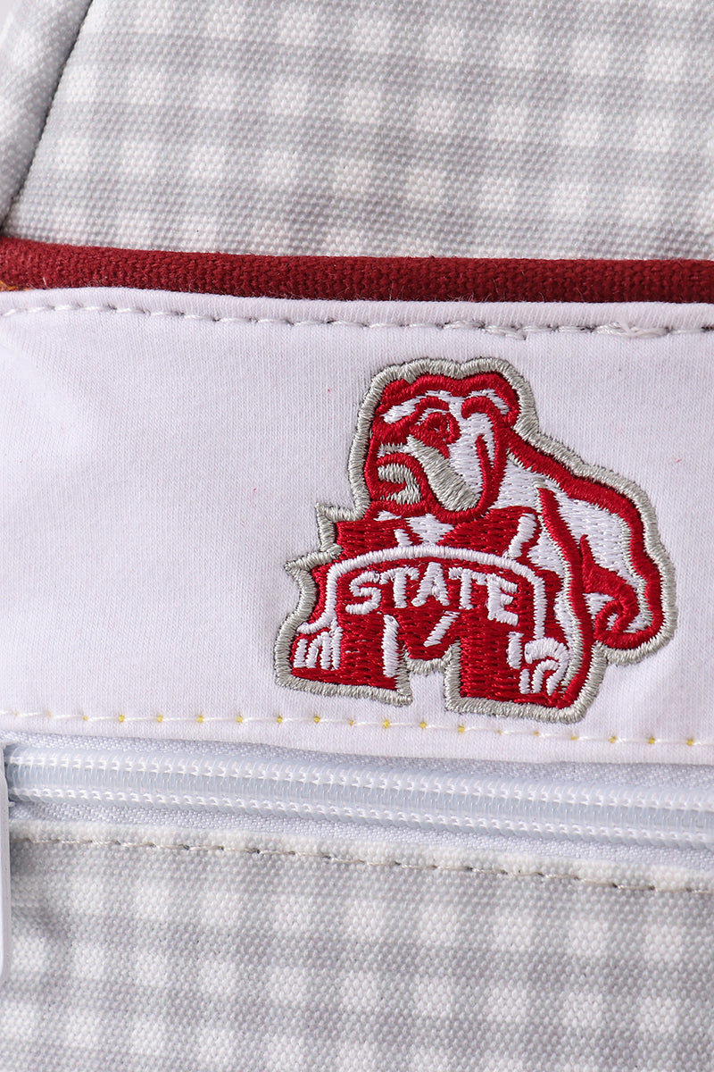 Mississippi state bulldogs embroidery boy schoolbag
