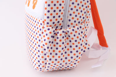 Clemson university embroidery boy schoolbag