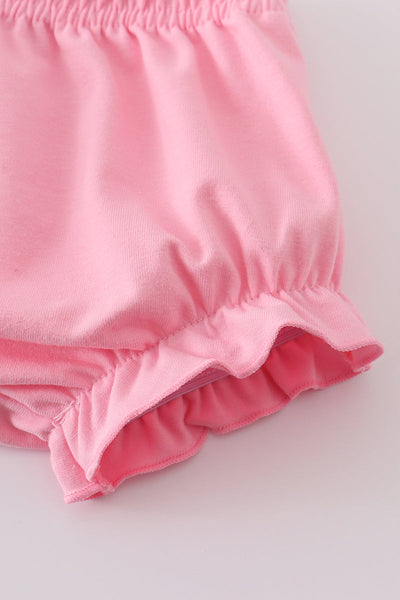 Pink golf print bloomer set