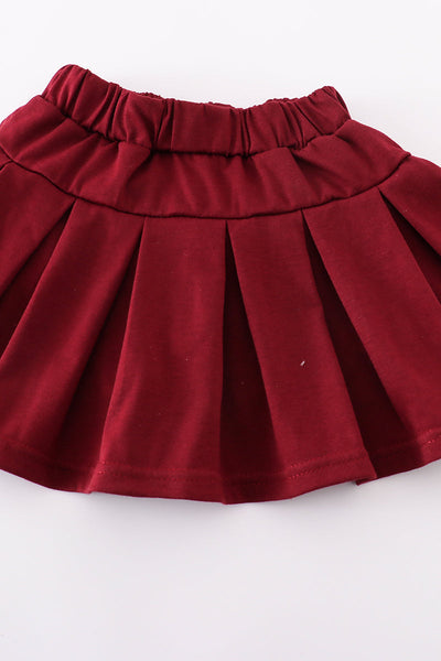 Maroon Mississippi embroidery tennis set