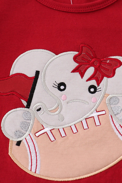 Alabama elephant football applique bloomer set