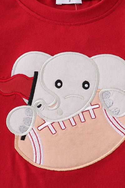 Alabama elephant football applique set