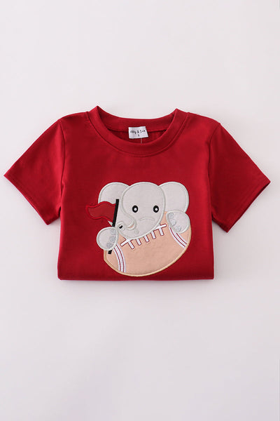 Alabama elephant football applique set