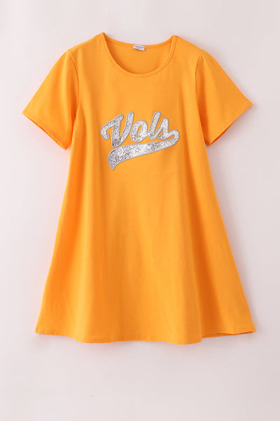 Orange tennessee vlos glitter dress