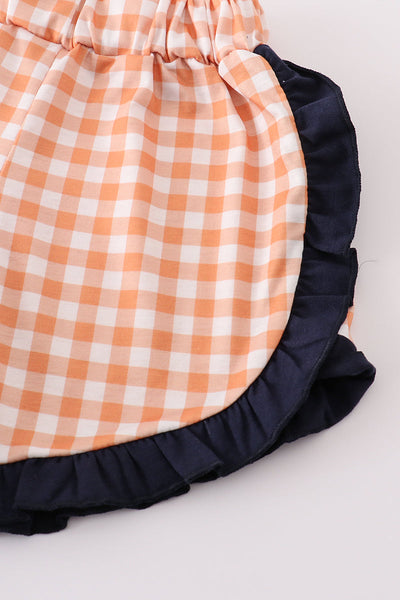 Navy Auburn war eagle embroidery set