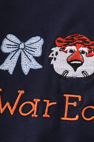 Navy Auburn war eagle embroidery set