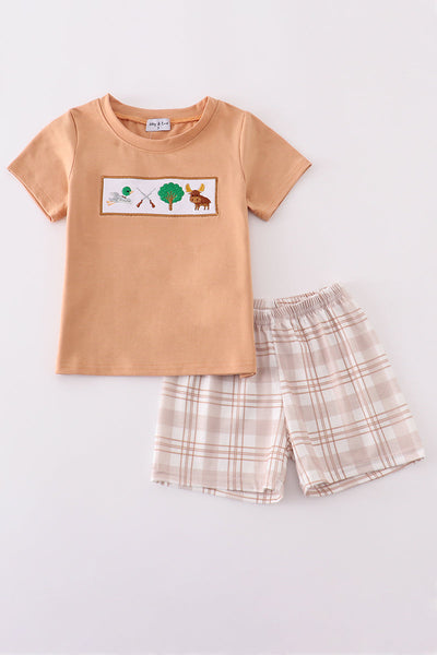 Khaki go hunting embroidery set