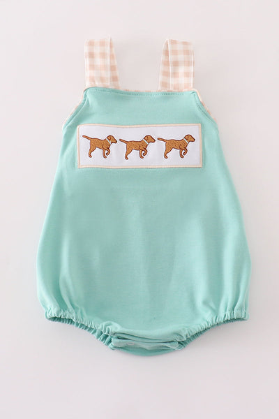 Mint hunting puppy embroidery bubble