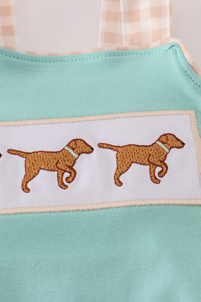Mint hunting puppy embroidery bubble