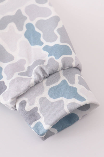 White camouflage print hoodie