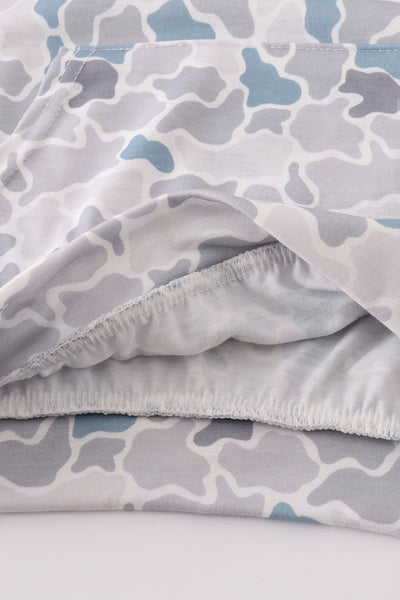 White camouflage print hoodie