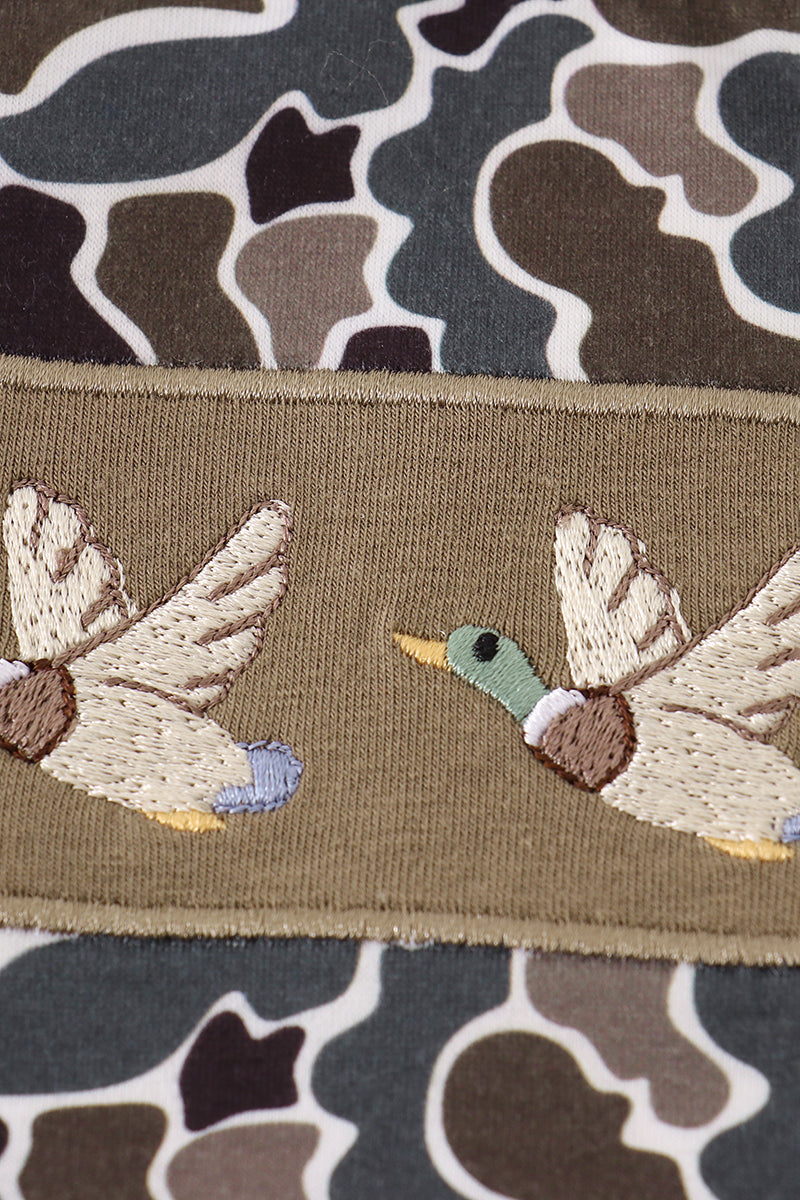 Camouflage duck embroidery bloomer set