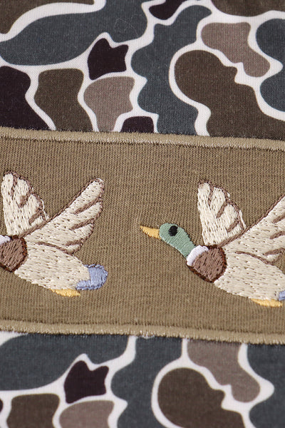 Camouflage duck embroidery bloomer set