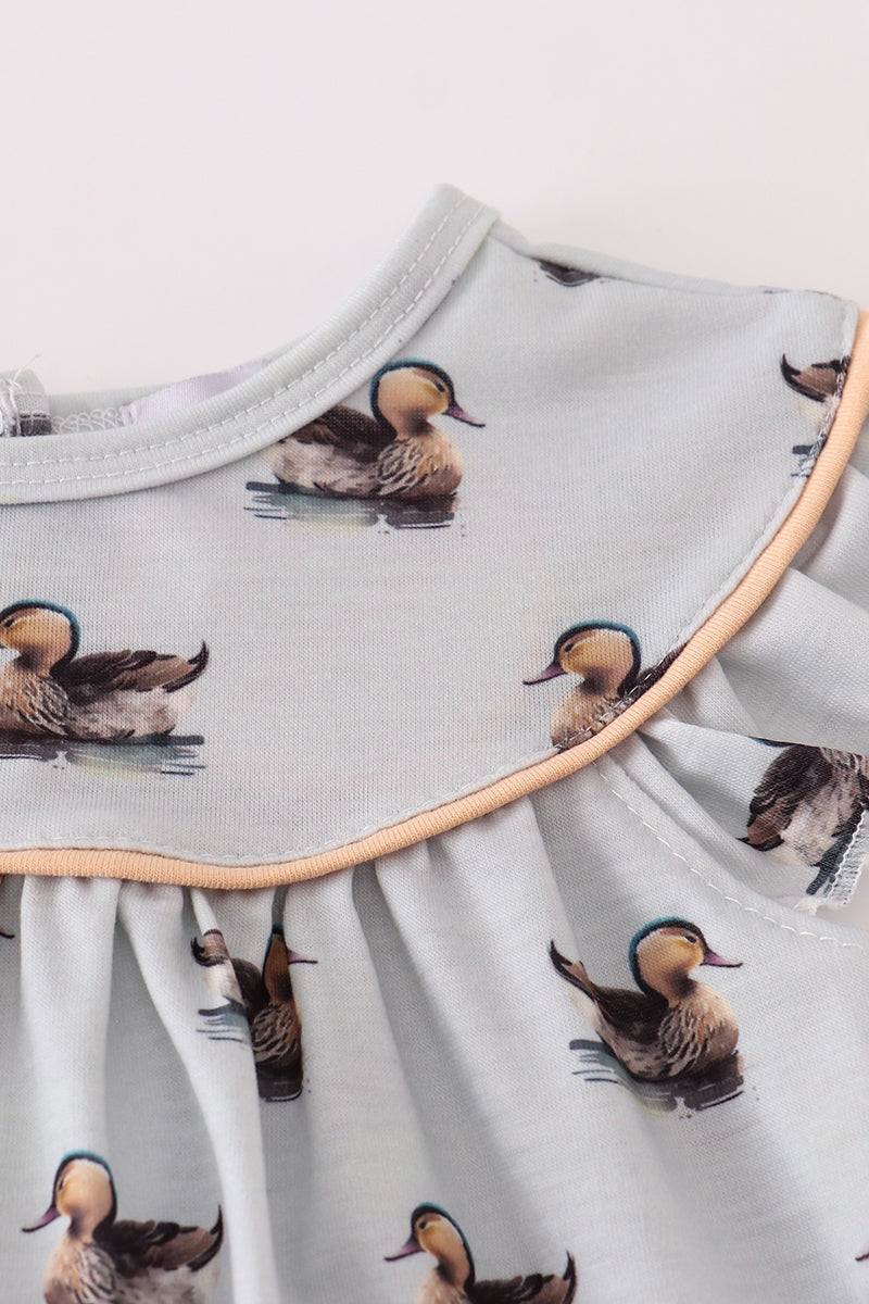 Duck print bloomer set