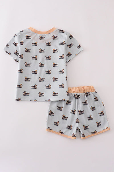 Duck print shorts set