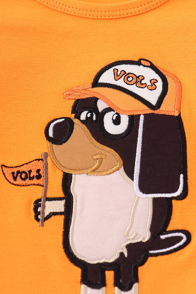 Orange Tennessee go vols applique bloomer set