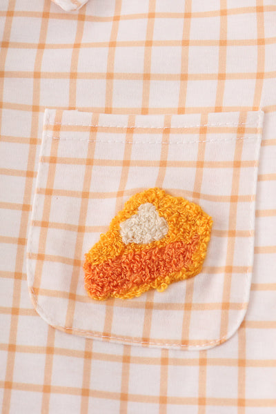 Cream sweet as pie french knot button down shirt