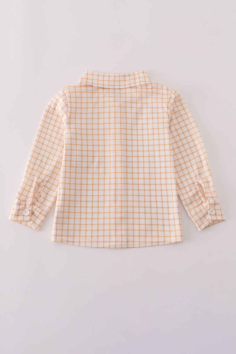 Cream sweet as pie french knot button down shirt