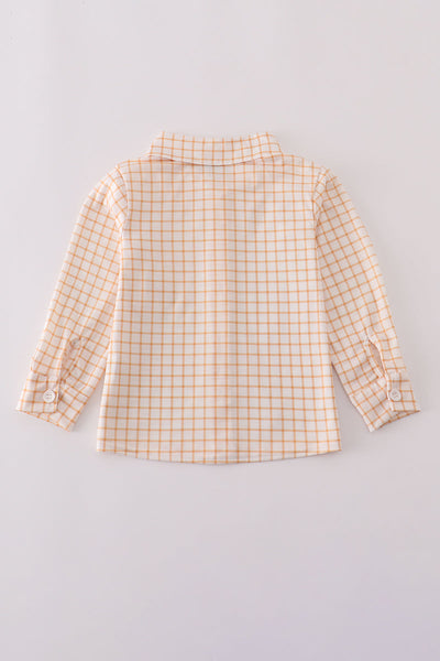 Cream sweet as pie french knot button down shirt