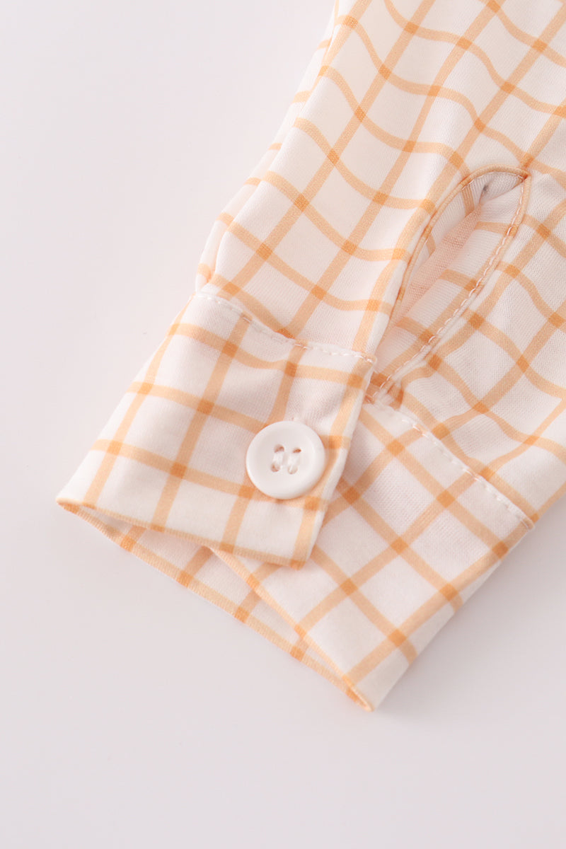 Cream sweet as pie french knot button down shirt