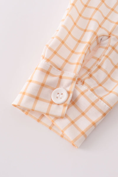 Cream sweet as pie french knot button down shirt
