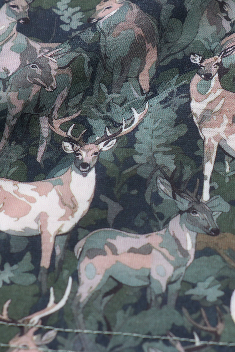 Camouflage hunting deer pajama set