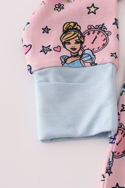 Pink princess bamboo pajamas romper