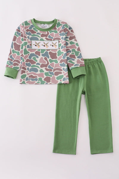 Camouflage mallard embroidery pants set