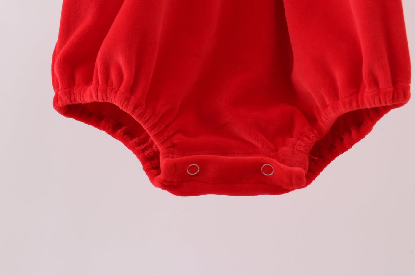 Red bow embroidery velvet bubble