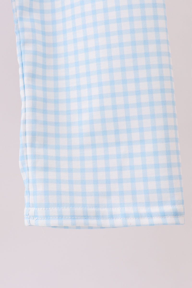 Red character embroidery pants set